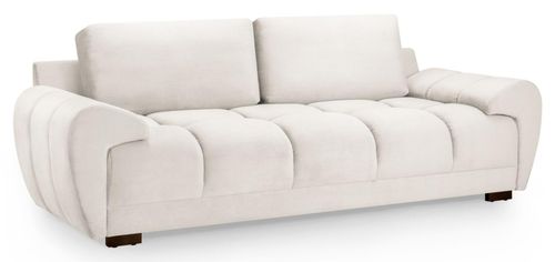 Azzuro Sofa - Cream Velvet Fabric - 3 Seater