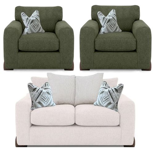 Buoyant Axel Fabric Sofa Set - 2+1+1 Seater - Variation Available