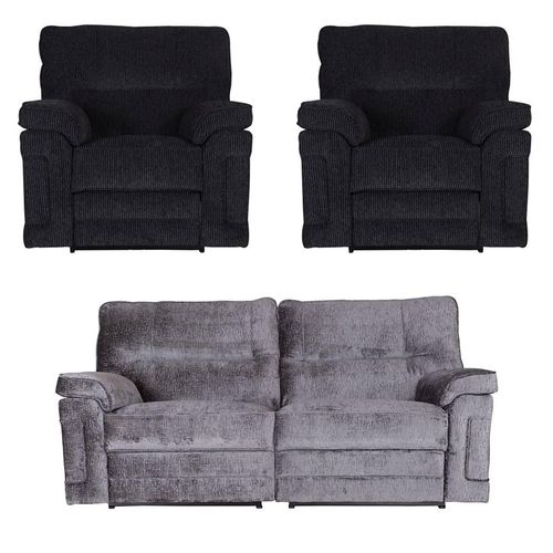 Buoyant Plaza Fabric Sofa Set - 2+1+1 Seater Recliner - Variation Available