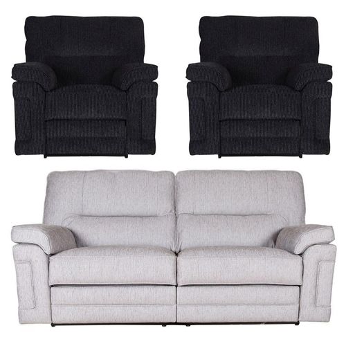 Buoyant Plaza Fabric Sofa Set - 3+1+1 Seater Recliner - Variation Available