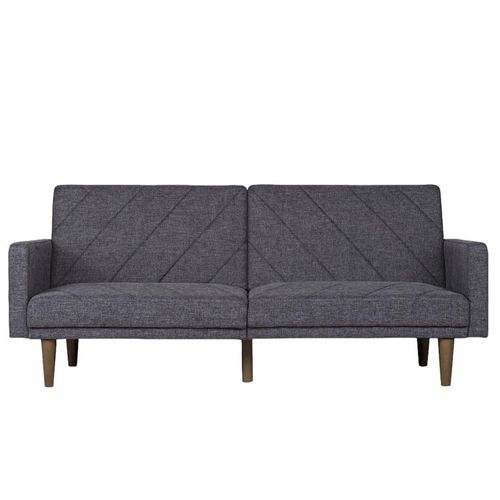 Clearance - Paso Dark Grey Linen Fabric 2 Seater Sofa Bed - 2110429UK - FSS16466