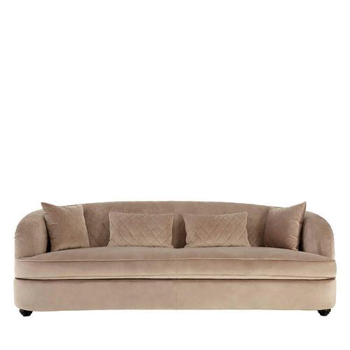 Fiji Sofa - 3 Seater - Grey Velvet Fabric
