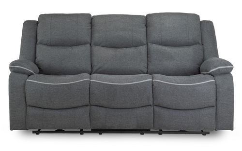 Harald Electric Recliner Sofa - Graphite Fabric - 3 Seater