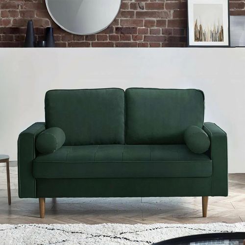 Henley Green Velvet Fabric Sofa - 2 Seater