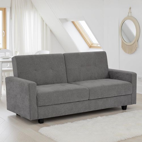 Hive Click Clack Sofa Bed - Grey Fabric - 3 Seater