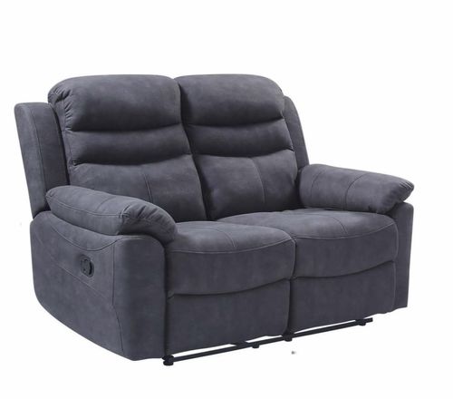Hooven Charcoal Fabric 2 Seater Recliner