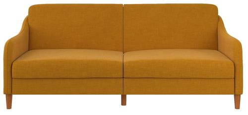 Jack Mustard Linen Fabric 2 Seater Sprung Sofa Bed - Linen - 2148329UK