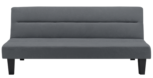 Keith Futon Grey Velvet Fabric 3 Seater Sofa Bed - 2005419UK