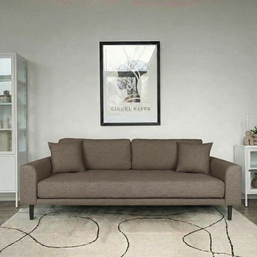 Lido Sofa - 3 Seater - Brown - Fabric