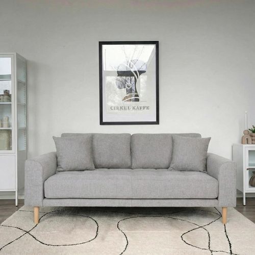 Lido Sofa - 2.5 Seater - Light Grey - Fabric