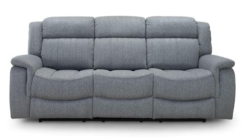 Linden Recliner Sofa - Grey Fabric - 3 Seater