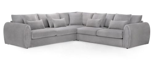 Mirabel Large Corner Sofa - Grey Fabric