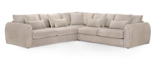 Mirabel Large Corner Sofa - Mocha Fabric