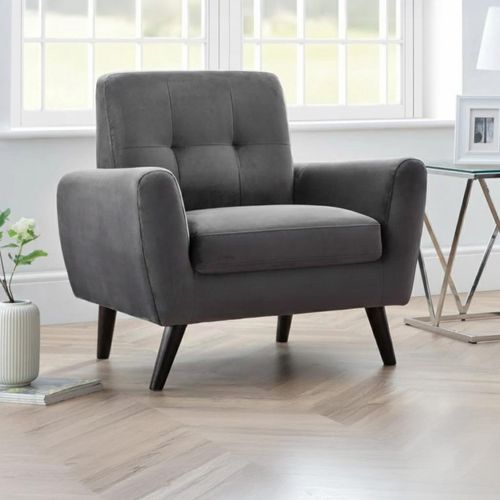 Monza Armchair - Grey Fabric
