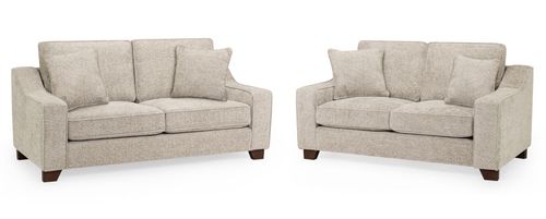 Nebraska Sofa Set - Beige Fabric - 3+2 Seater