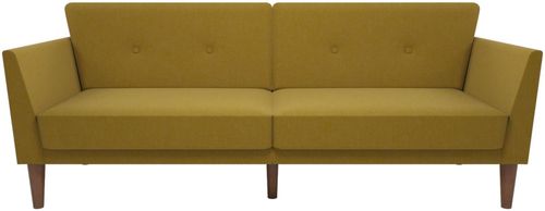 Nowata Regal Mustard Linen Futon Sofa Bed - 2180329NUK