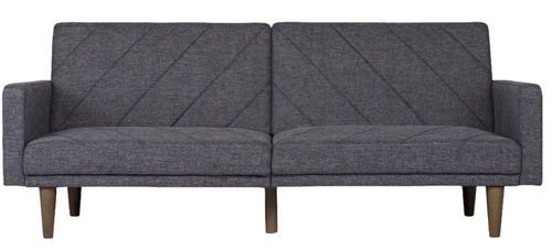 Paso Dark Grey Linen Fabric 2 Seater Sofa Bed - 2110429UK