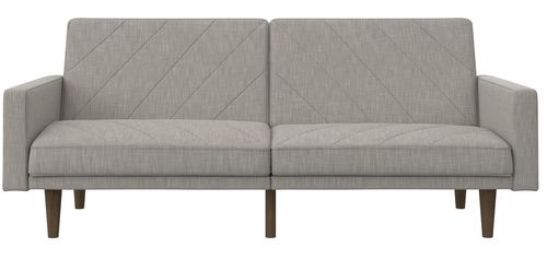 Paso Light Grey Linen Fabric 2 Seater Sofa Bed - 2110229UK