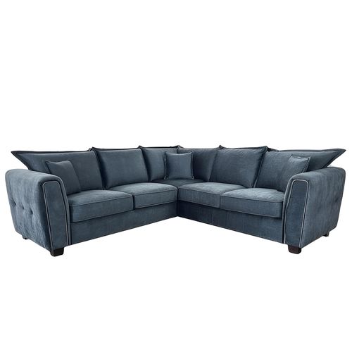Serena Corner Sofa - Charcoal Black Fabric