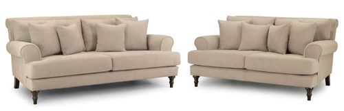 Summer Sofa Set - Beige Fabric - 3+2 Seater