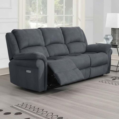 Wentworth 3 Seater Recliner Sofa - Grey Fabric