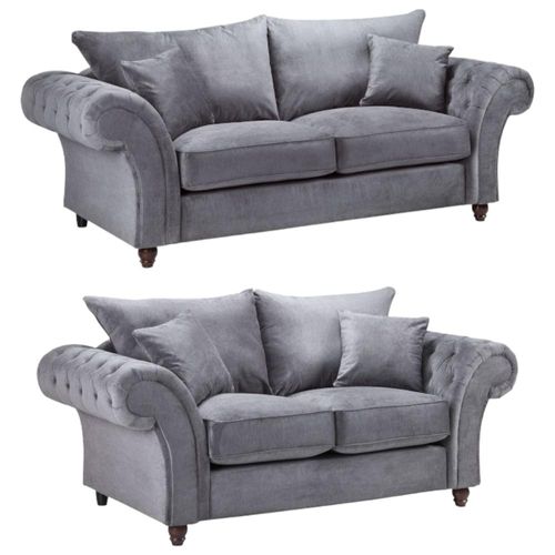 Windsor Sofa Set - Fullback - Grey - 3+2 Seater