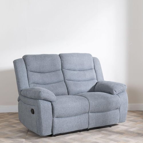 Windsor Grey Fabric 2 Seater Recliner Sofa