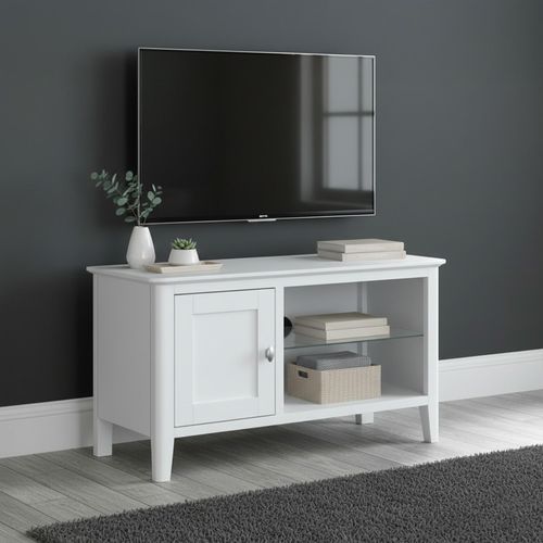 Hampstead TV Unit - 1 Door - White