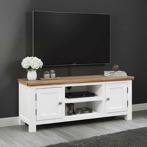 Lundy TV Unit - 120cm - White Painted