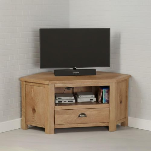 Kilmore Corner TV Unit - 1 Drawer - Oak