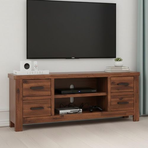 Andorra TV Unit - 4 Drawer - Dark Acacia