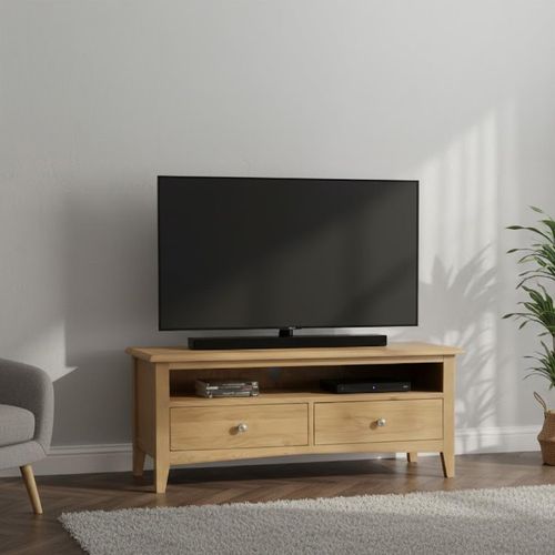 Kilkenny Large TV Unit - 2 Drawer - Oak