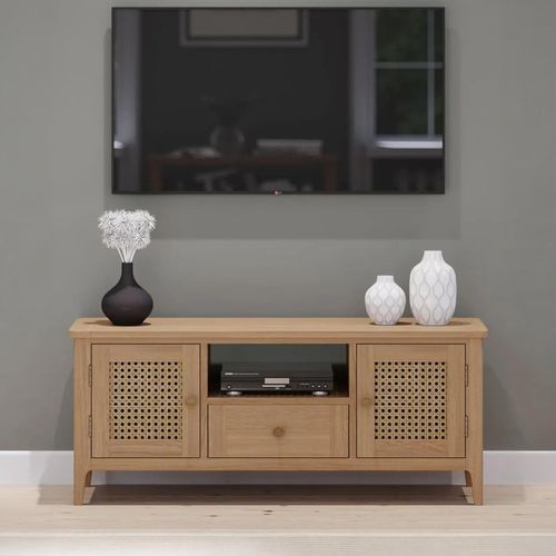 Henley Oak and Rattan 120cm TV Unit