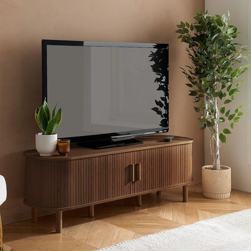 Axel TV Unit - Small - Walnut Fluted