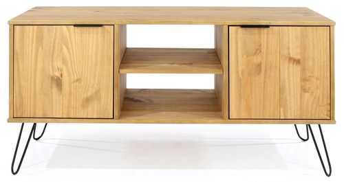 Augusta Pine TV Unit with Hairpin Legs