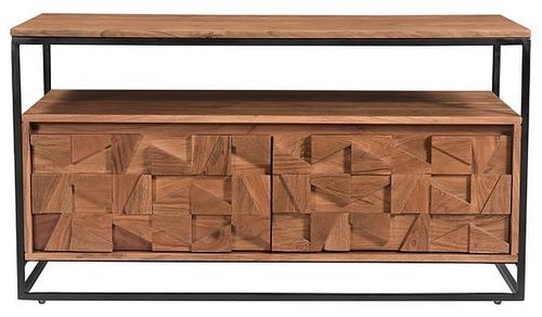 Axis Acacia Wood TV Unit - 103cm - Geometric