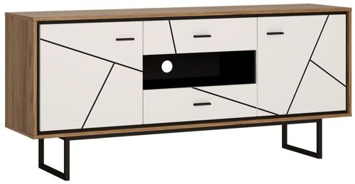 Brolo Walnut and White 167cm TV Unit