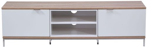Chaves White / Light Oak 160cm TV Cabinet - ADCH1600-WHT