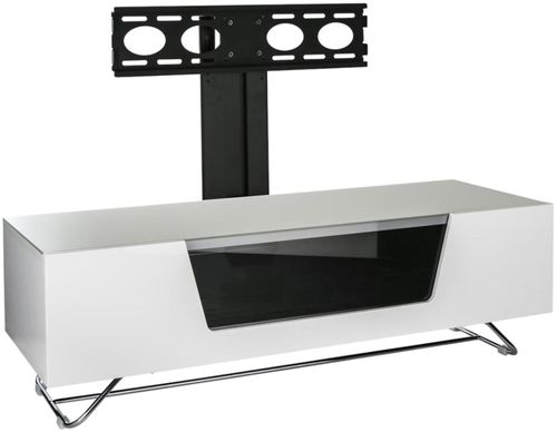 Conway 120cmm TV Stand with Bracket in White - CRO2-1200BKT-WH