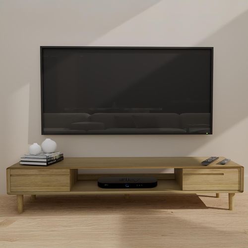 Scandic TV Unit - 2 Drawer - Large - Oak