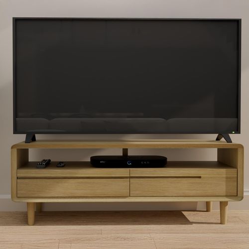 Scandic TV Unit - 2 Drawer - Medium - Oak