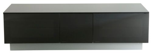 Evans High Gloss Black 125cm TV Cabinet Tall - EMT1250XL-BLK