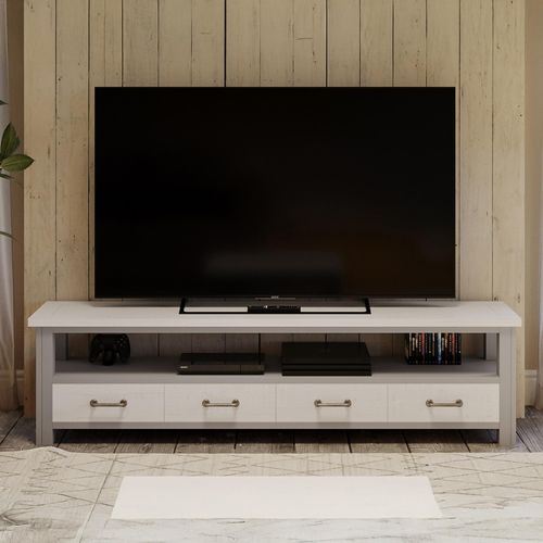 Greystone Reclaimed Wood TV Unit - 4 Drawer