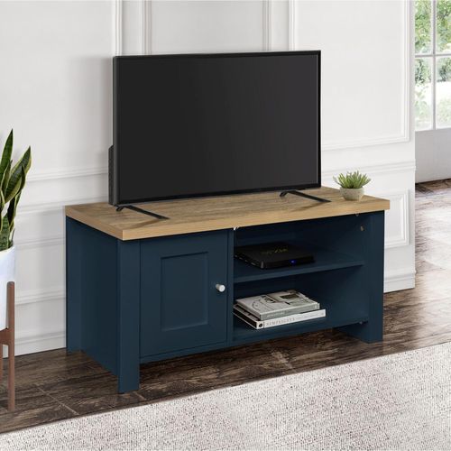 Highgate TV Unit - 1 Door - Navy Blue Painted
