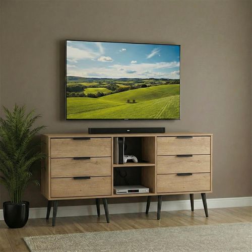 Hong Kong TV Unit - 150cm - with Wooden Legs - Oak