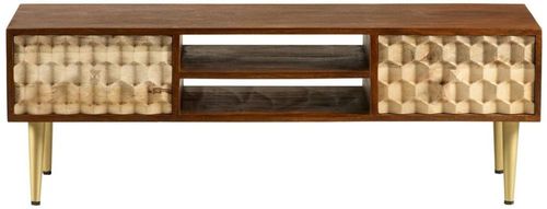 Imphal Mango Wood Geometric 140cm TV Unit