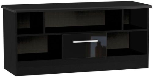Knightsbridge Black Gloss 110cm TV Unit