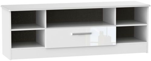 Knightsbridge White Gloss 145cm Wide TV Unit
