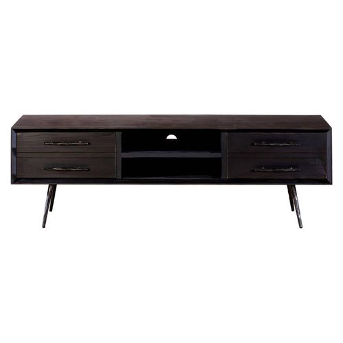 Madsen TV Unit - Black Wood - 160cm