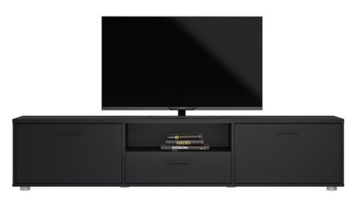Media Black Large Storage TV Unit